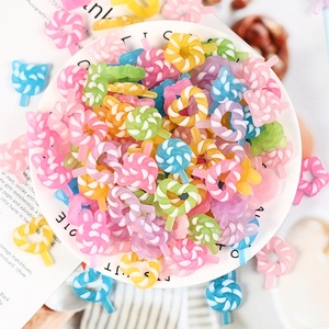 Amuletos Nail Art de Piruleta de colores mezclados, decoración de <span class=keywords><strong>uñas</strong></span> acrílicas de resina Kawaii, piruleta luminosa, dulces, diamantes de imitación para manicura - Product Image 1