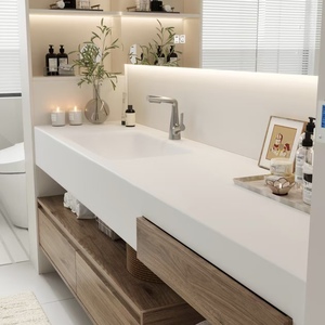 BALOM High Class Modern Style Bathroom <b>Cabinet</b> Custom Wood MDF Plywood Melamine Modular Vanity with Smart Mirror OEM - Product Image 4