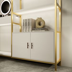 Présentoirs cosmétiques professionnels étagère de rangement en bois vitrine murale étagères de décoration intérieure personnalisées support en aluminium - Product Image 5