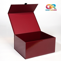 Caja de Regalo Magnética Plegable de Cartón Negro Personalizada de Lujo, Caja de Embalaje Plegable Blanca, Disponible en Stock, MOQ Pequeño de 10 Piezas