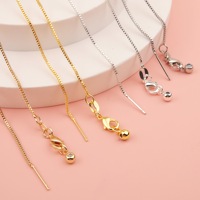 18 pouces en laiton réglable boîte chaîne collier 14K or universel aiguille chaîne bracelet pour la fabrication de bijoux