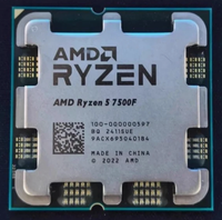 Untuk CPU Desktop Gaming AMD Ryzen 5 7500F AM5 6 Core 12 Thread 65W Zen5 Baru dalam Kemasan atau Bekas