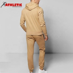 ชุดวอร์มผ้าฝ้ายสำหรับผู้ชายชุดออกกำลังกายแขนยาวมีซิปสีเทา - Product Image 3