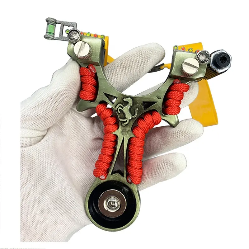 New resin slingshot powerful catapult laser aiming point with rubber band outdoor hunting shot