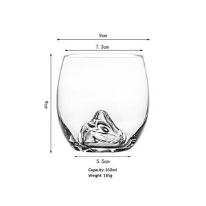 Verre à vin en cristal soufflé sur mesure, design œuf iceberg, style japonais, coupe à <span class=keywords><strong>liqueur</strong></span> volcanique colorée, logo personnalisé, directement de l'usine - Product Image 3