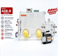 AGB-B Types mis à jour Boîte à gants en acier inoxydable, chambre d'expérimentation sous vide à gaz inertes pour laboratoire