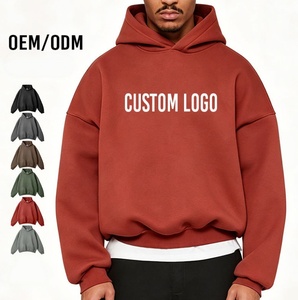 HIC Sweat à capuche surdimensionné de haute qualité en polyester et coton, épaules tombantes, logo personnalisé, poids lourd 420 g/m² - Product Image 1