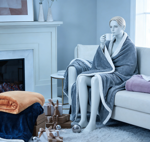 Plaid en polaire Sherpa personnalisable en usine 50x60 pouces, épais et douillet, pour canapé, Noël et hiver, vente en gros - Product Image 4