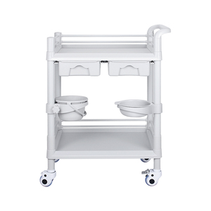 Hospital <strong>Dressing</strong> ABS Plastic <strong>Trolley</strong> Surgical Medical Instrument Two-layer Cart - Product Image 3