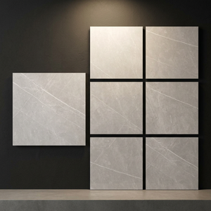 กระเบื้องพอร์ซเลนเคลือบเงา Pietra Bianco ขนาด 800x800 มม. สีเทาอ่อน ลายหินธรรมชาติ - Product Image 1