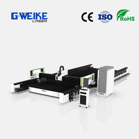Máquina de Corte Láser de Fibra para Chapa Metálica de Formato Ultra Grande, Serie GKS8025SL SL de G.WEIKE, CNC de Alta Precisión, Diseño Dividido, Inovance