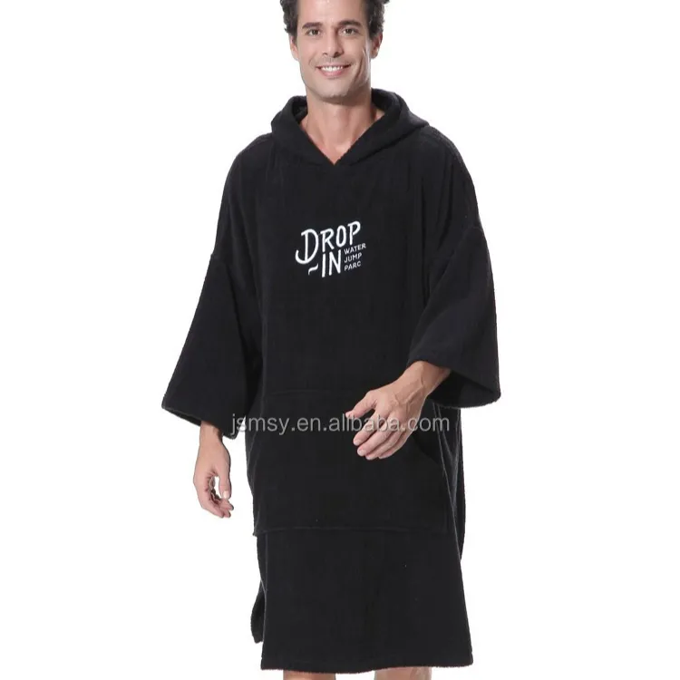 Erwachsenen Poncho Strand tuch Mikro faser Wildleder Stoff wechseln bedruckte Kapuze Surf Poncho Strand tuch Baumwolle Strand tuch Poncho