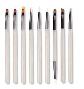 9pcs Gray 3D <b>Nail</b> Carving Pen Set Acrylic Powder <b>Extension</b> Brush for Manicure Painting Design - Product Image 1