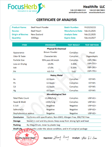 FocusHerb Vente en gros de haute qualité Nouvelle-Zélande nourri à l'herbe extrait de coeur de boeuf poudre de coeur de boeuf non dégraissé - Product Image 6