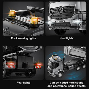 Camión volquete de aleación de <span class=keywords><strong>escala</strong></span> 2023, camión de carga y descarga, excavadora de descarga remota por aplicación, doble E E590-003, Original, nuevo, 1/20 - Product Image 4