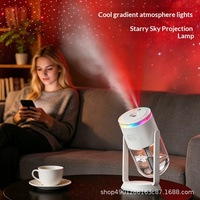 Nouvel humidificateur de voiture en plastique pour porte-gobelet, diffuseur ciel étoilé, double usage maison et voiture, humidificateur d'ambiance lumineux et aromathérapie