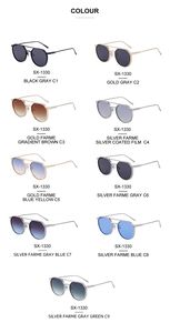 Partagas moda estilo Punk diseñador logotipo personalizado redondo Metal doble puente UV400 sombras <span class=keywords><strong>gafas</strong></span> de sol para Mujeres Hombres - Product Image 5