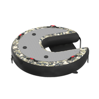 Bateau miniature compact rond à moteur électrique gonflable léger pour la pêche avec siège