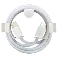 Cable de Datos USB-C a USB-C de Nailon de Alta Calidad, 1M, PD60W, Cable Trenzado de 60W, 3 pies/6 pies, para Teléfono 17, 15, 16, Cables de Carga Rápida