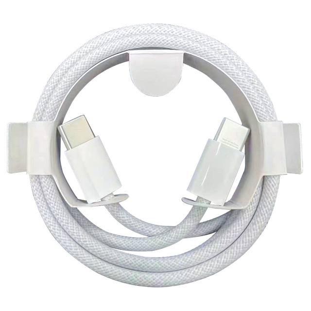 1M High-quality PD60W Type-C USB-C to USB-C Nylon Data Cable 60W Braided Cable 3ft 6ft for Phone 17 15 16 Fast Charging Cables