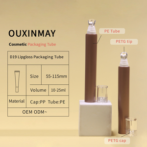 Fabricant de tubes cosmétiques en plastique compressibles personnalisés OEM/ODM de 15 ml et 20 ml avec embout en PETG, tube d'emballage pour gloss à lèvres doux - Product Image 2