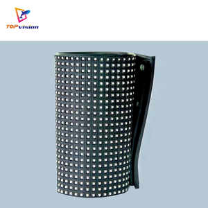 TOPvision 360&deg; Degree Flexible LED Display Column Roof <strong>Billboard</strong> Circular Curved Cylinder Panel Rollable for Elevator Animation - Product Image 6