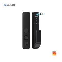 Liliwise Tuya Smart WiFi Serrure de porte numérique Carte à code Serrure d'empreinte digitale Serrure de porte intelligente automatique complète