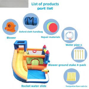 Toboggan gonflable extérieur <span class=keywords><strong>en</strong></span> forme de fusée, château gonflable pour enfants, trampoline d'escalade intérieur pour la maison, château gonflable ludique - Product Image 4