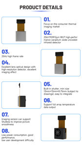 Tiny2-C 7 mét ống kính IR nhiệt mô-đun 256x192 CMOS cảm biến độ phân giải cao 1000fps cho PCB kiểm tra chữa cháy săn bắn máy ảnh - Product Image 5