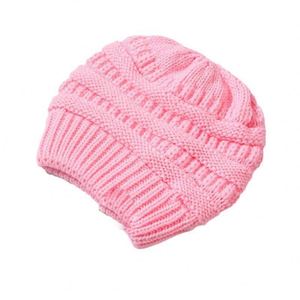Women's Hat New Winter Acrylic Wave Rib with <strong>Pompon</strong> Cap - Product Image 2