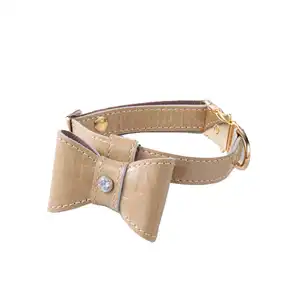 Wholesale Soft Genuine Leather Adjustable Luxury Fashion Pet Dog Collar