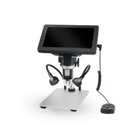 Mikroskop Digital 7 Inci HD 12MP Piksel 10 LED Industri Portabel