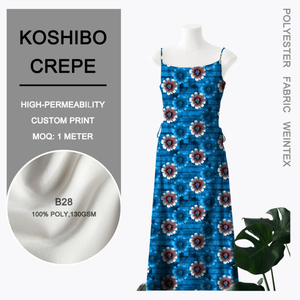 Tela de Poliéster <span class=keywords><strong>Azul</strong></span> con Diseño Floral Koshibo B28 para Vestidos de Novia Hechos a Mano - Product Image 1
