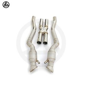 CSZ bajante para <span class=keywords><strong>Ferrari</strong></span> F12/<span class=keywords><strong>FF</strong></span>/812 V12 alto flujo Sport CAT bajantes escape x-pipe - Product Image 3