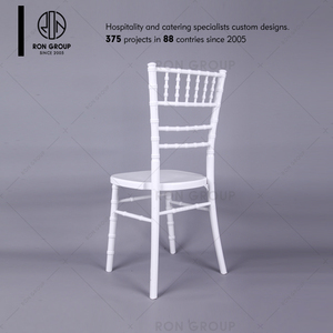 Chaises de réception empilables en plastique <span class=keywords><strong>blanc</strong></span> pour événements de luxe, banquets, mariages, hôtels et salons - Product Image 3