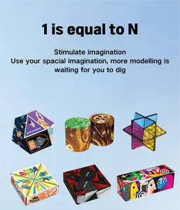 Populaire Promotionnel Magique Carré Fidget Forme Shifting Box Géométrie 3d Infinity Magic Cube Jouets Éducatifs Pour Garçon Fille Adulte