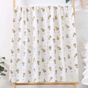 100% Cotton 4 Layer <b>Super</b> <b>Soft</b> Breathable Solid Baby Muslin Receiving Swaddle <b>Blanket</b> - Product Image 1
