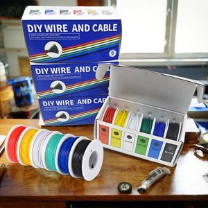 <span class=keywords><strong>Kit</strong></span> de câblage DIY avec fil de cuivre pur 28AWG souple 450V/750V, 6 couleurs, câble multibrins isolé en caoutchouc silicone automobile, borne annulaire IP67 - Product Image 3