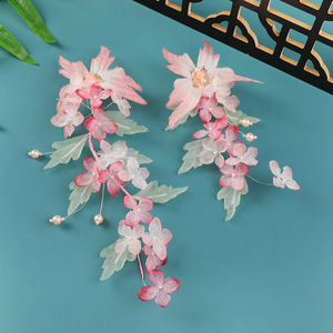 Pinza para el Cabello con Flores de Seda Hanfu Hecha a Mano Original 2026 con Diseño de Mariposa Rosa - Elegante y Versátil, Fresca y Encantadora - Product Image 2