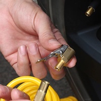 Embouts de gonflage de pneus avec clip pour gonfleur et manomètres, adaptateur de buse fileté pour pompe à air de voiture, accessoires de pompe à air de voiture, conversion rapide