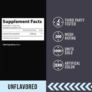 El <span class=keywords><strong>Mejor</strong></span> Suplemento de Creatina Monohidrato en Polvo <span class=keywords><strong>Pre</strong></span>-Entrenamiento <span class=keywords><strong>para</strong></span> Hombres y <span class=keywords><strong>Mujeres</strong></span>, Desarrolla Músculo, Fácil de Mezclar - Product Image 3