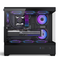 Boîtier PC Gaming Micro ATX Mid Tower en Gros, Châssis d'Ordinateur de Bureau avec Fenêtre Latérale en Verre Trempé