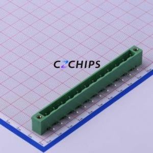KF2EDGRM-7.62-12P Plug-in Terminal Block Bent Lead Through Hole,P=7.62mm Board-to-Board / Socket - Closed Screw Fixing 1x12P - Product Image 1