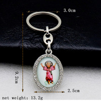 Notre Dame de Guadalupe Vierge Marie Porte-clés Croix Jésus Catholique Porte-clés Bijoux Pendentif Charmes Baptême Cadeaux Souvenir Faveurs
