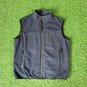 Gilet in pile antivento verde scuro autunno inverno giacca senza maniche calda Casual in pile alla moda per gli uomini - Product Image 2