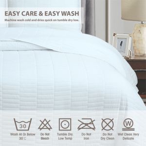 Ensemble de couette Besta, design géométrique ultrasonique, style européen et américain, rembourrage en polyester, 3 pièces, technologie Pinsonic - Product Image 3