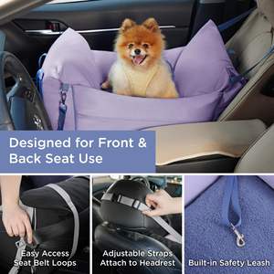 Multifunktion ales Hunde autos itz Reise bett Wasserdichter Resist Pet Carrier mit individuellem Logo Safe Belt Hunde leine; Solides Muster - Product Image 3