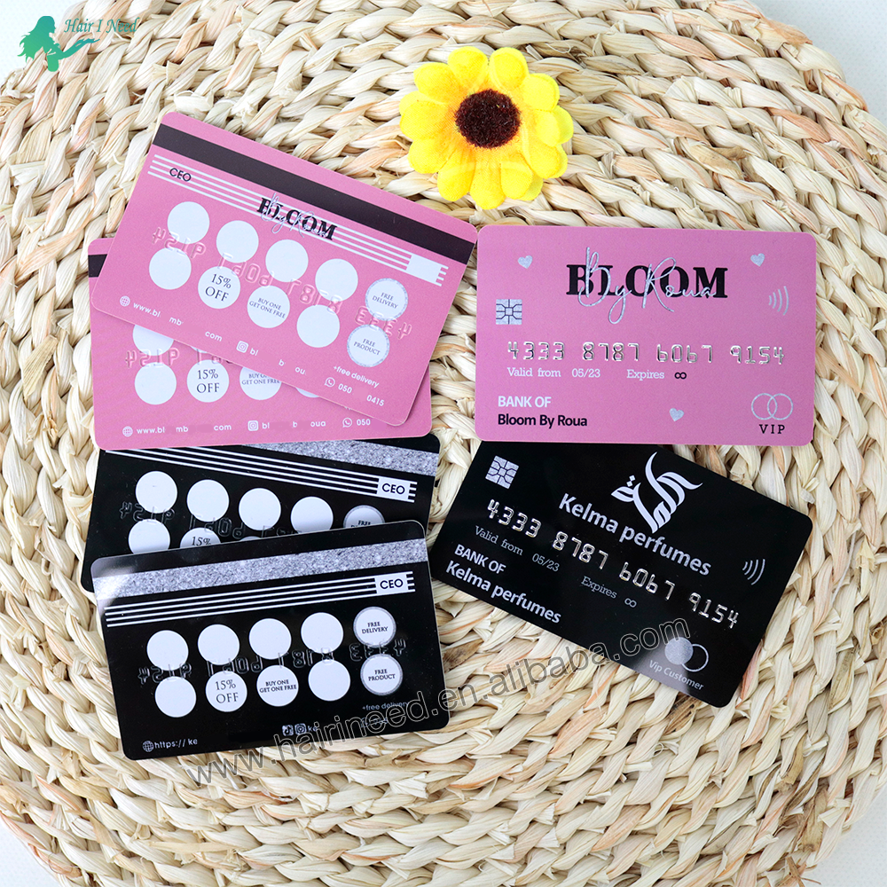 Custom Business Cards Printing Embossed Number Gift Loyalty Stamp CR80 Card Style PVC Plastic Business Cards With Logo Luxury