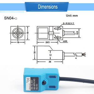 <strong>SN04</strong>-Y1 <strong>SN04</strong>-Y2 NPN <strong>Sensor</strong> DC PNP Normally Open 12~24VDC. AC110-220V <strong>Inductive</strong> <strong>Proximity</strong> <strong>Sensor</strong> - Product Image 6