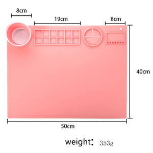 2024 mise à niveau enfants <span class=keywords><strong>dessin</strong></span> <span class=keywords><strong>bord</strong></span> surélevé épais peinture tapis Extra Large Silicone Art tapis Silicone artisanat tapis avec tasse - Product Image 2